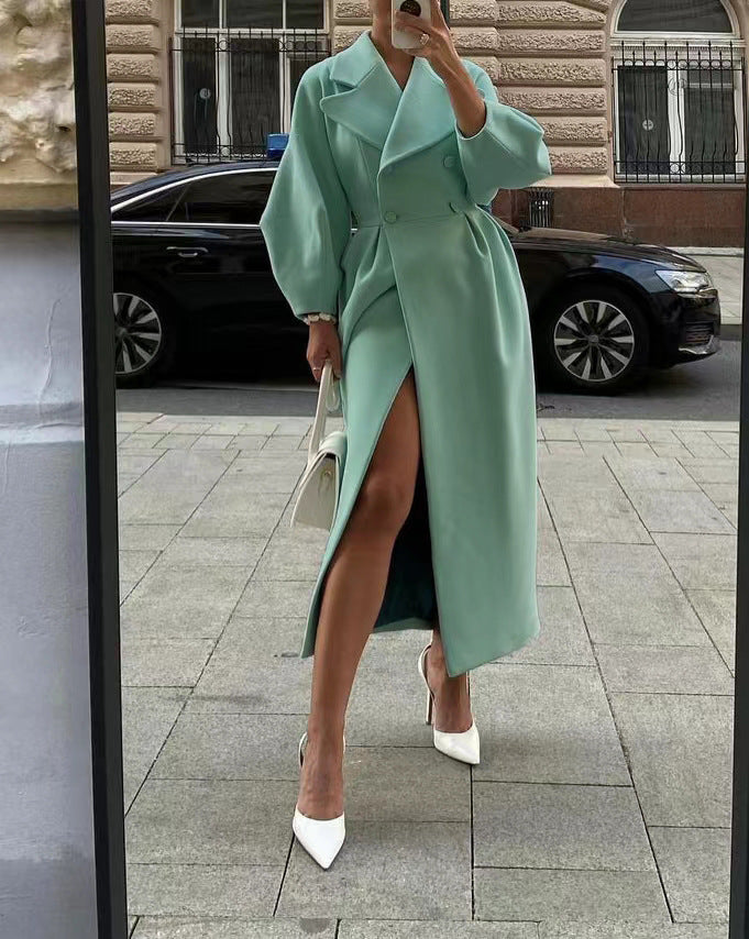 Janine | Women's Double Breasted Maxi Coat - Image 2