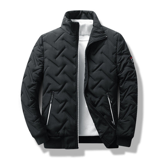 Men's Quilted Stand Collar Jacket - Image 1