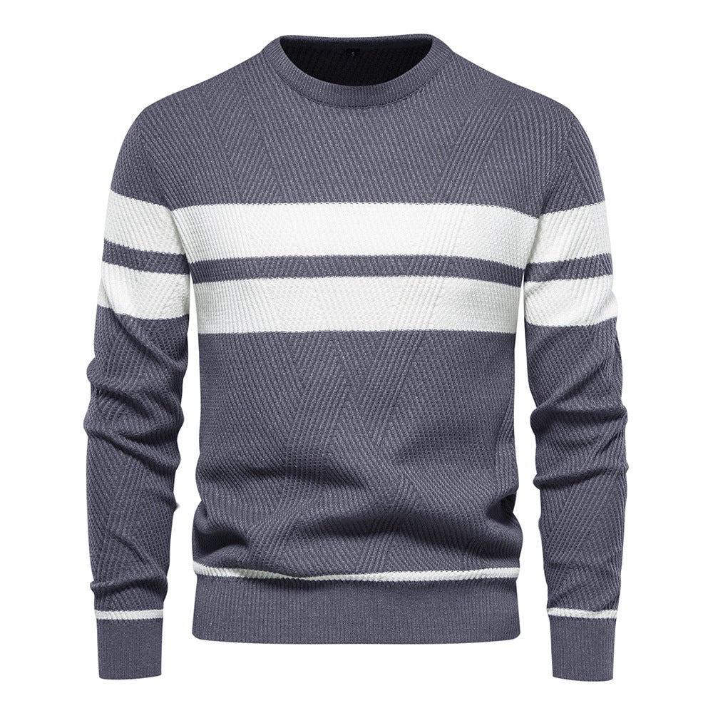 Harley | Men's Striped Crew Neck Sweater - Image 8