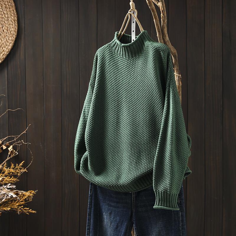 Amy | Women's Oversized Turtleneck Sweater - Image 2