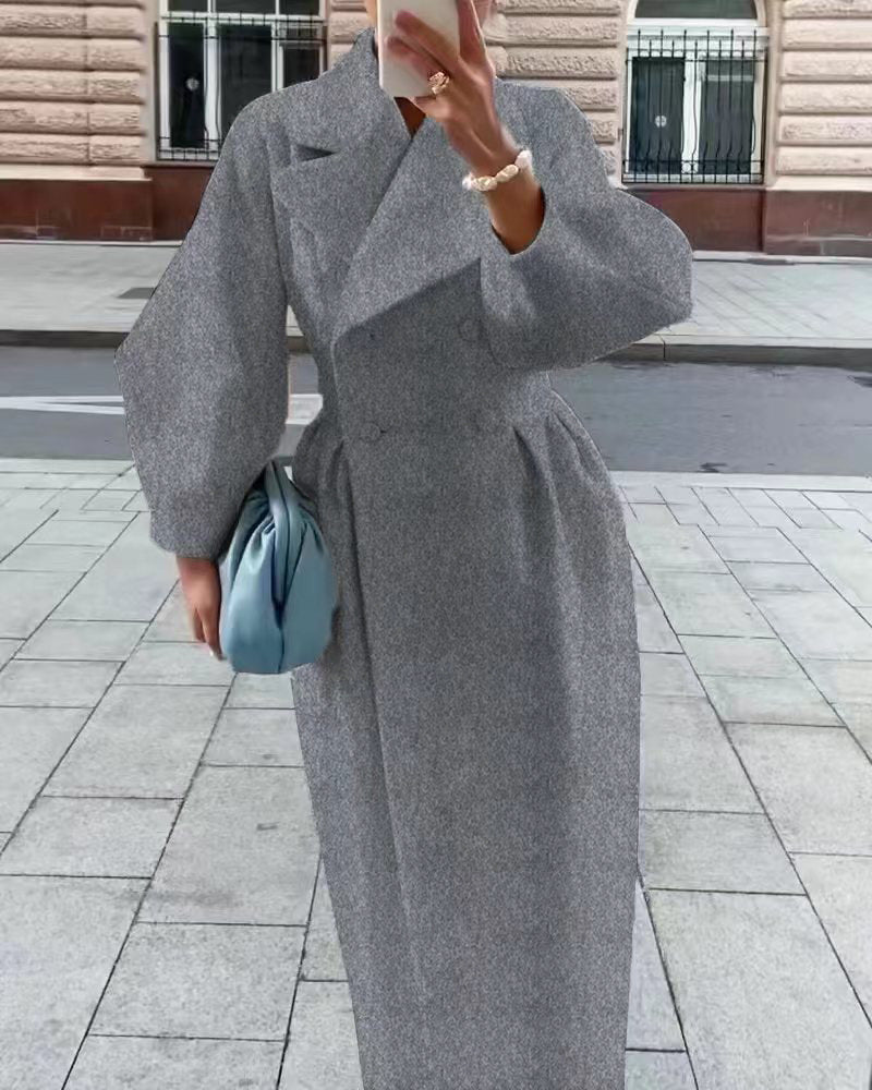 Janine | Women's Double Breasted Maxi Coat - Image 8