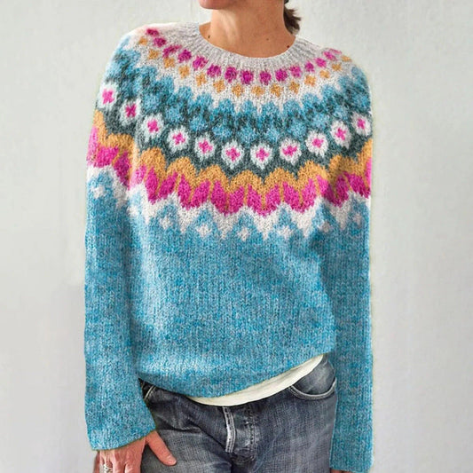 Edith | Women's Crewneck Fair Isle Sweater - Image 1