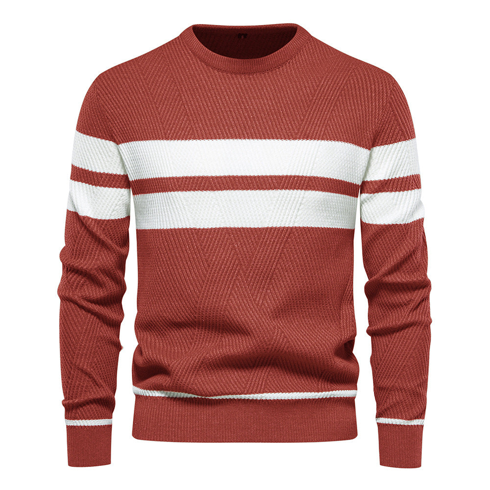 Harley | Men's Striped Crew Neck Sweater - Image 6