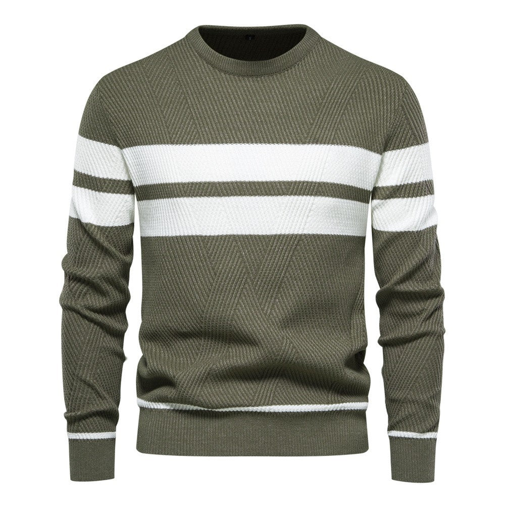 Harley | Men's Striped Crew Neck Sweater - Image 5