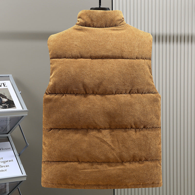 Caleb | Men's Button Front Puffer Vest - Image 2