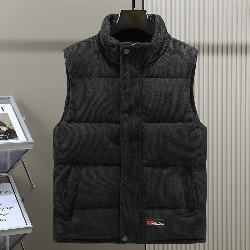 Caleb | Men's Button Front Puffer Vest - Image 4
