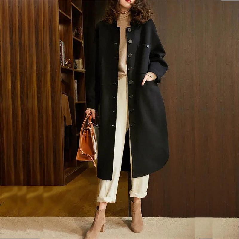 Lucy | Women's Relaxed Fit Long Coat - Image 3