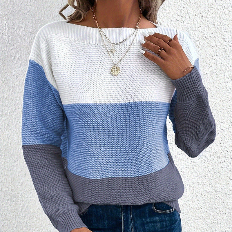 Ruby | Women's Color Block Long Sleeve Sweater - Image 1