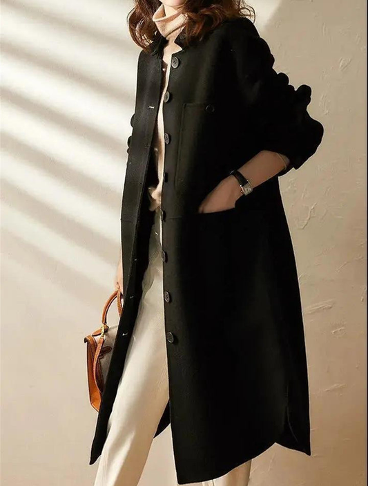 Lucy | Women's Relaxed Fit Long Coat - Image 1