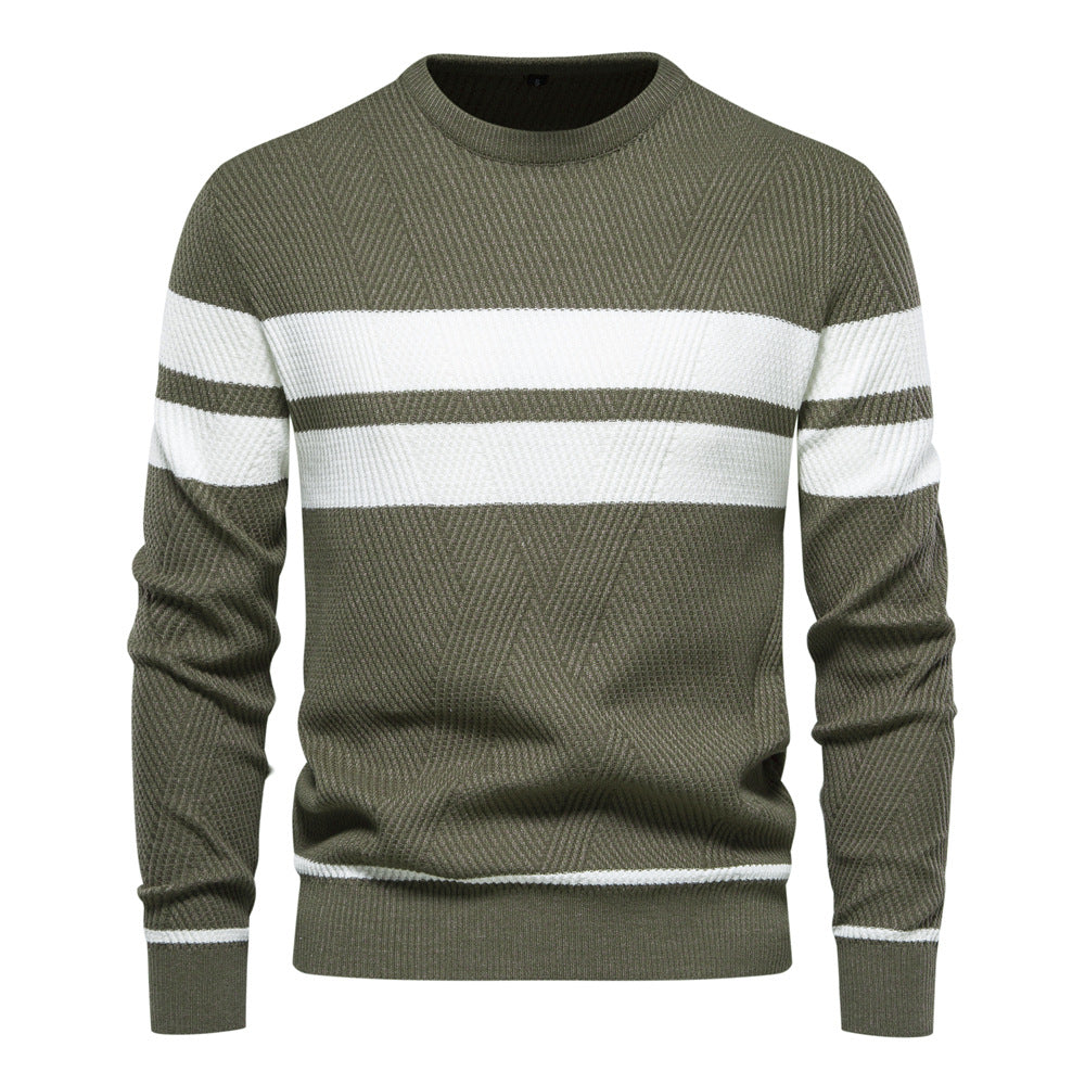 Harley | Men's Striped Crew Neck Sweater - Image 1