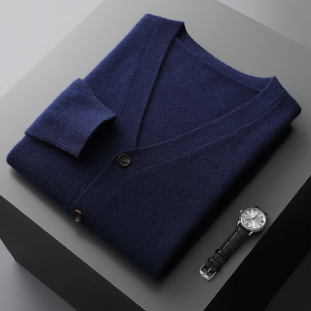 Darryl | Men's Button-Down V-Neck Cardigan - Image 11