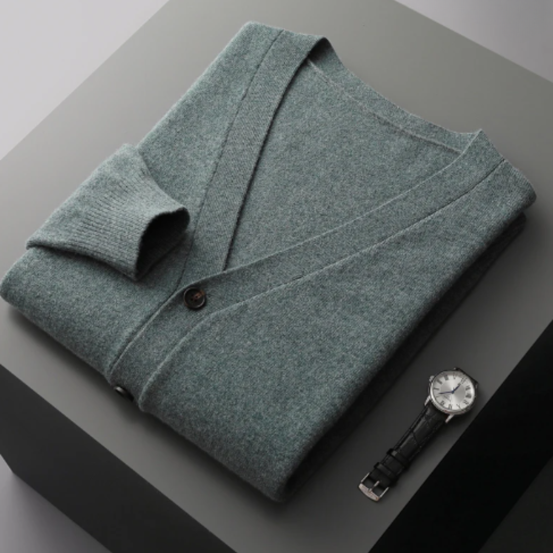 Darryl | Men's Button-Down V-Neck Cardigan - Image 13