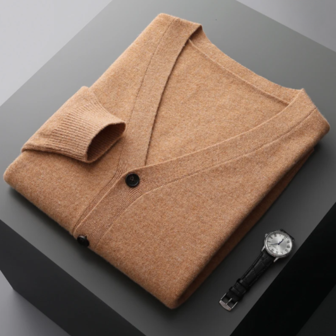 Darryl | Men's Button-Down V-Neck Cardigan - Image 16