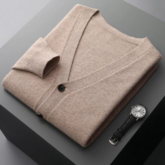 Darryl | Men's Button-Down V-Neck Cardigan - Image 1