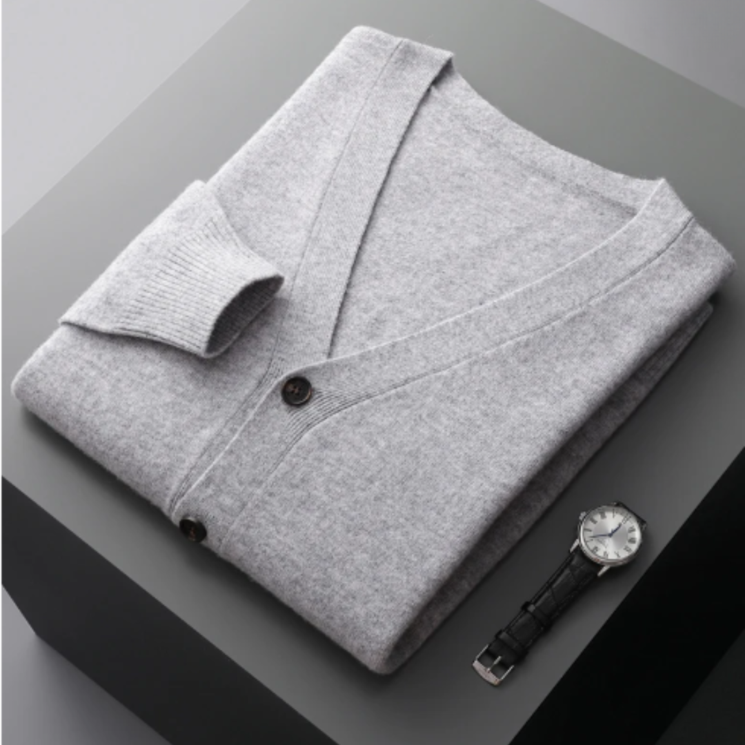 Darryl | Men's Button-Down V-Neck Cardigan - Image 12