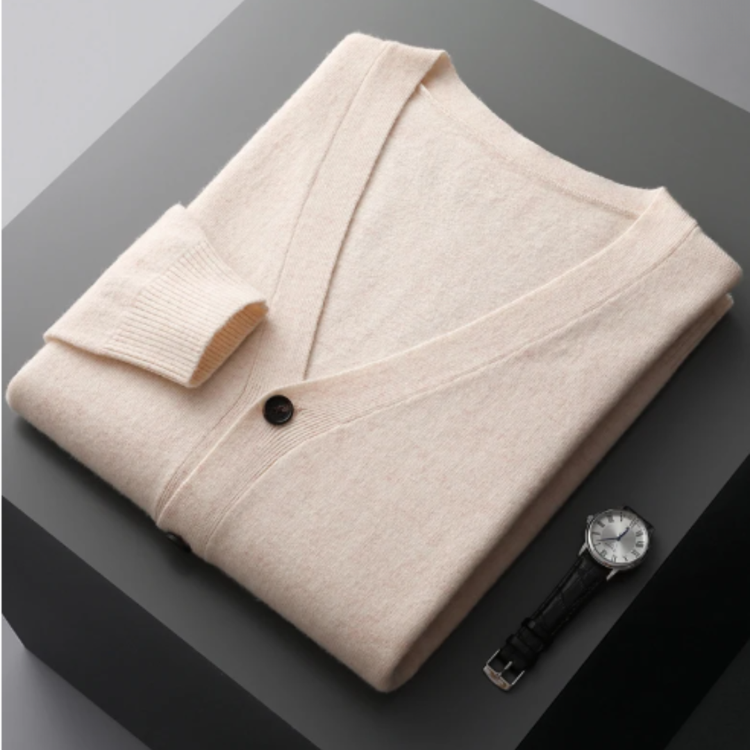 Darryl | Men's Button-Down V-Neck Cardigan - Image 9