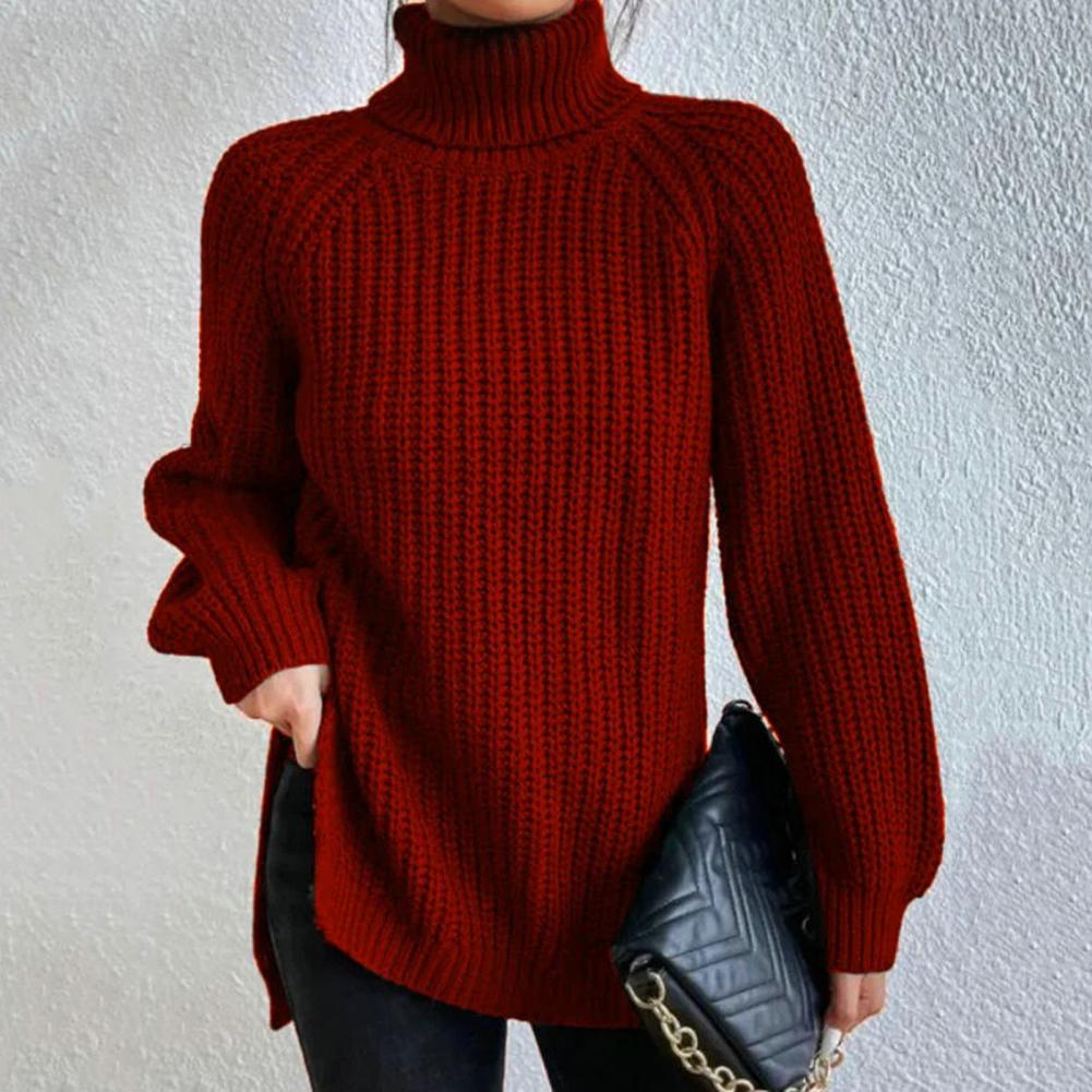 Cara | Women's Turtleneck Long Sleeve Sweater - Image 4