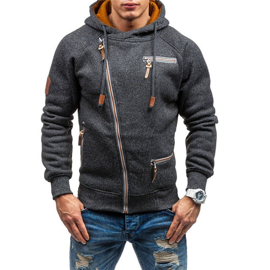 Reuben | Men's Asymmetrical Zip-Up Hoodie - Image 1