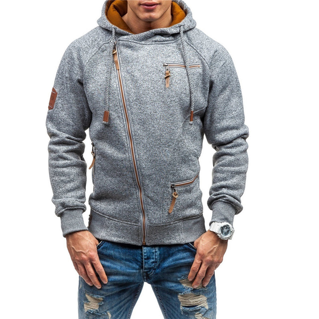 Reuben | Men's Asymmetrical Zip-Up Hoodie - Image 7