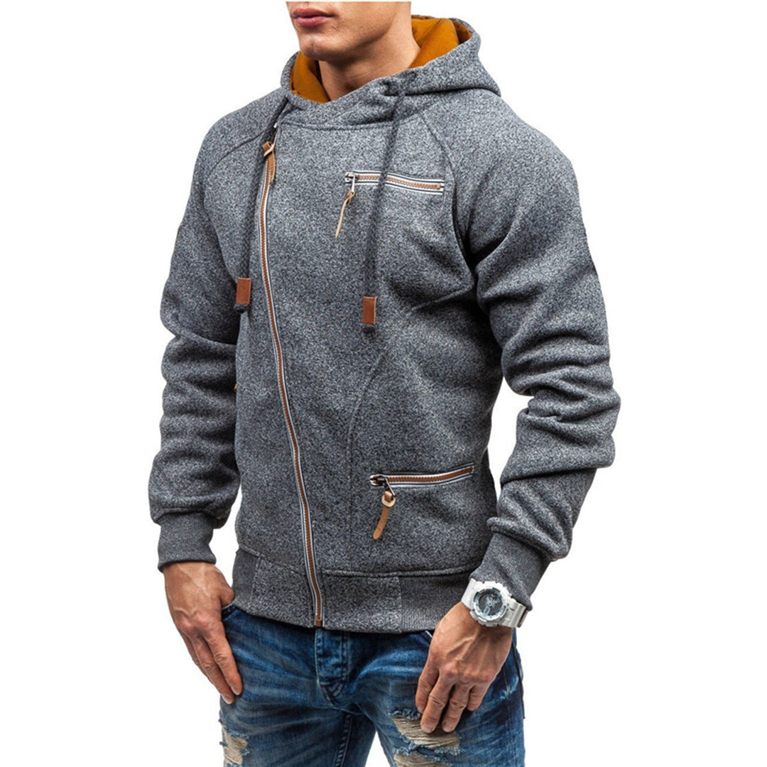 Reuben | Men's Asymmetrical Zip-Up Hoodie - Image 2