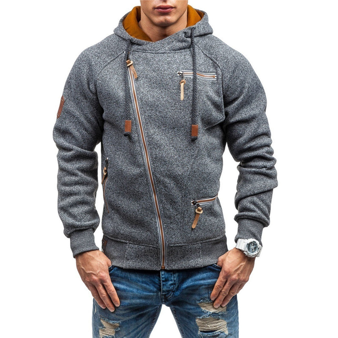 Reuben | Men's Asymmetrical Zip-Up Hoodie - Image 8