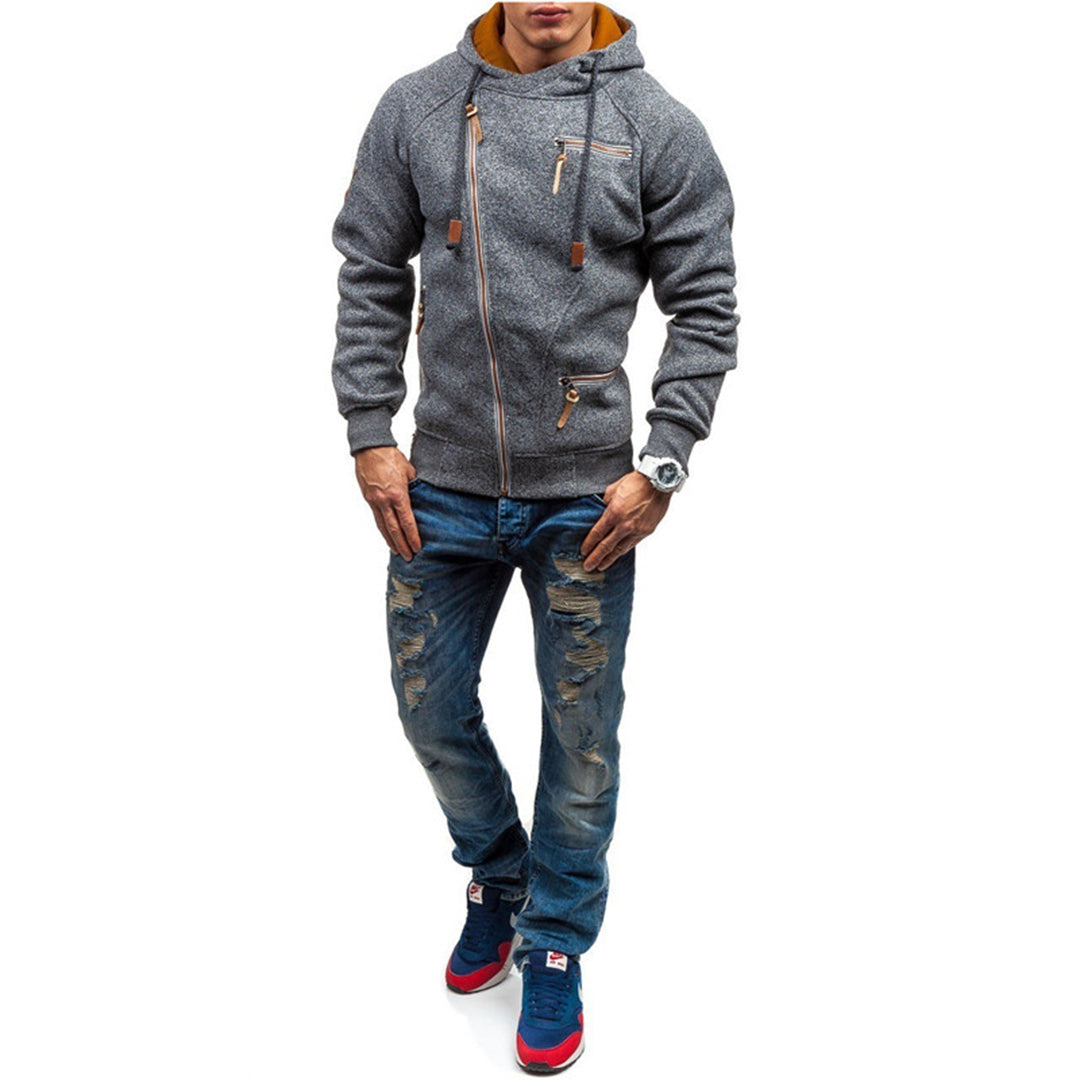 Reuben | Men's Asymmetrical Zip-Up Hoodie - Image 4