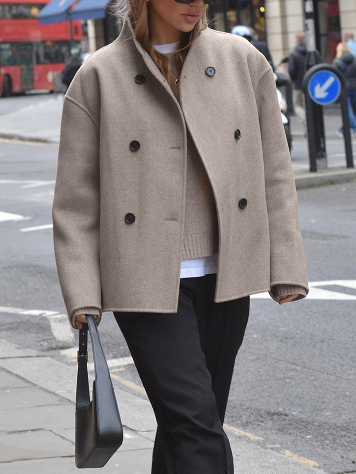 Savannah | Women's Cropped Double-Breasted Jacket - Image 4