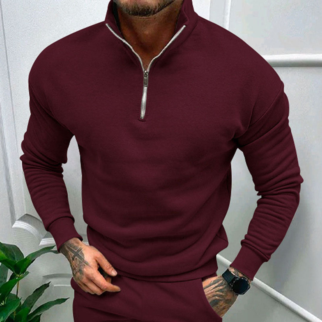Don | Men's Quarter Zip Pullover Sweater - Image 5