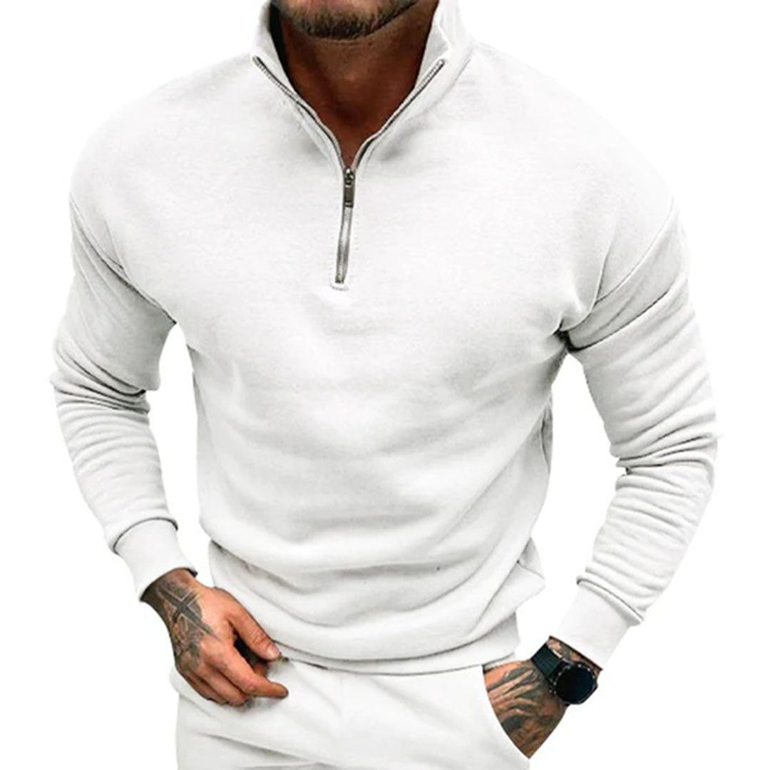 Don | Men's Quarter Zip Pullover Sweater - Image 1