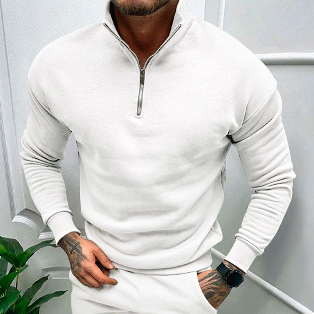 Don | Men's Quarter Zip Pullover Sweater - Image 2
