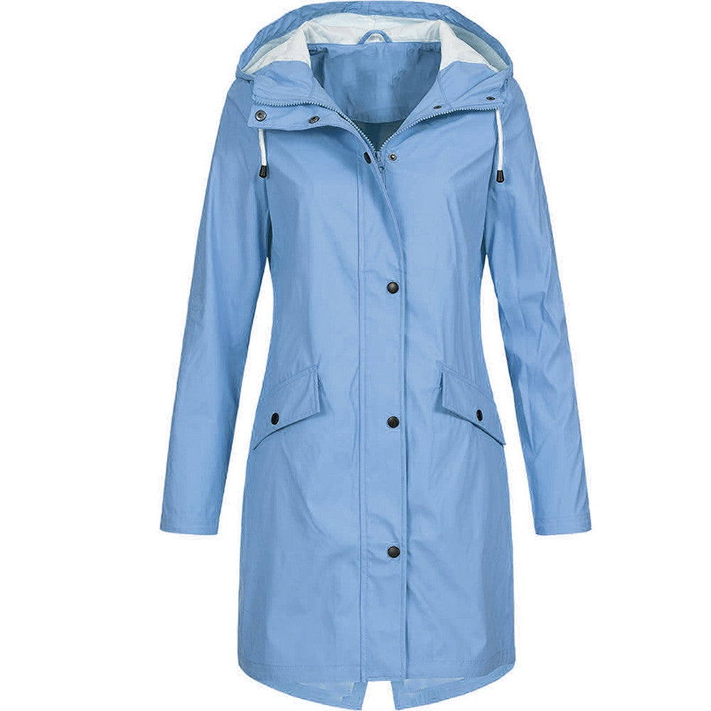 Zara | Women's Hooded Long Coat - Image 8