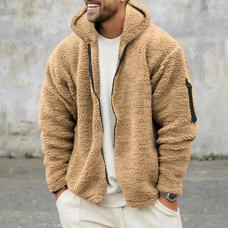 Anthony | Men's Hooded Sherpa Jacket - Image 1