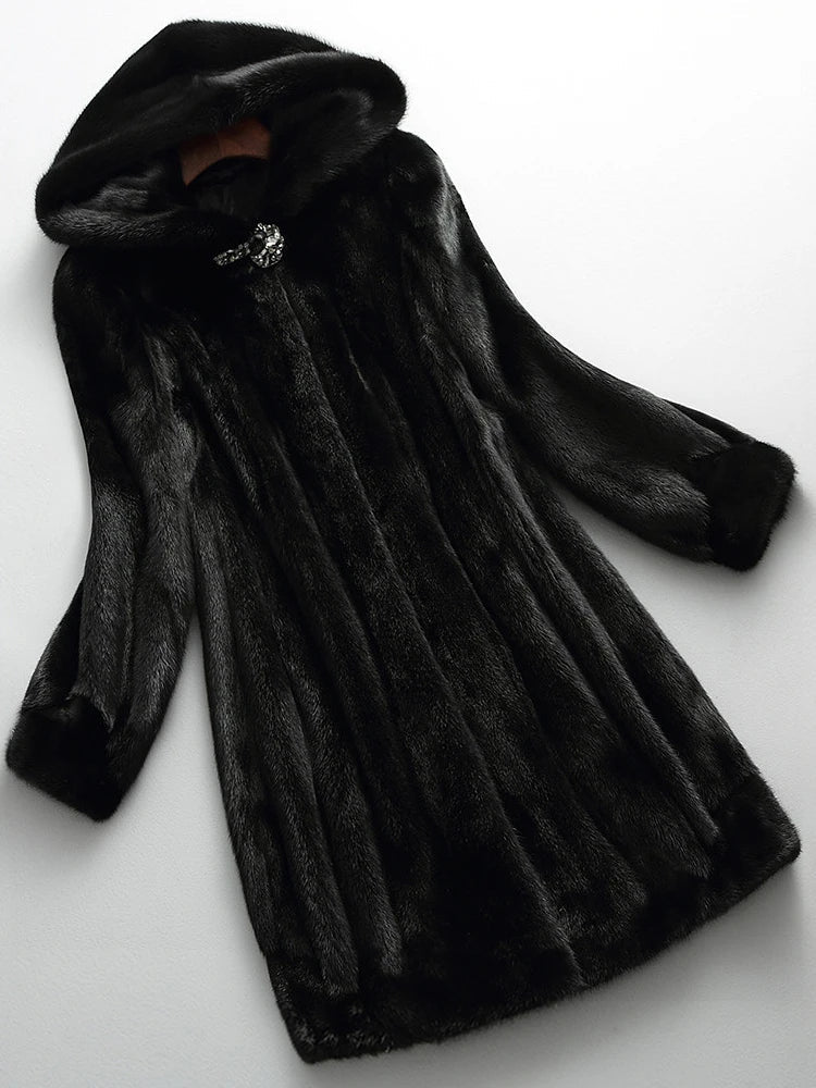 Tiffany | Women's Hooded Long Coat - Image 1