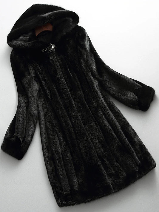 Tiffany | Women's Hooded Long Coat - Image 1