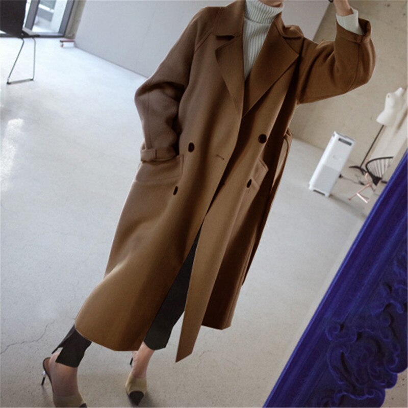 Camille | Women's Long Wrap Coat - Image 5