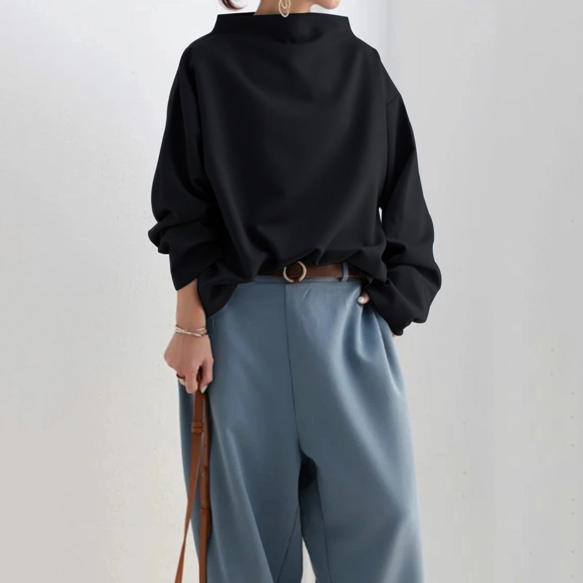 Winnie | Women's Oversized Long Sleeve Blouse - Image 3