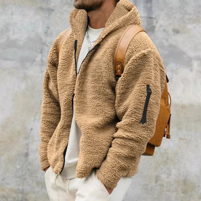 Anthony | Men's Hooded Sherpa Jacket - Image 2
