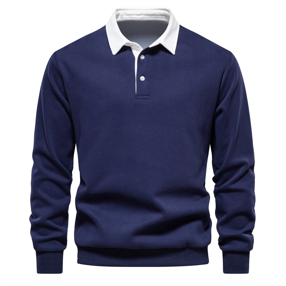 Earl | Men's Long Sleeve Rugby Shirt Style Sweater - Image 6