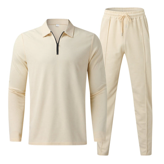Garrett | Men's Long Sleeve Polo Tracksuit Set - Image 1
