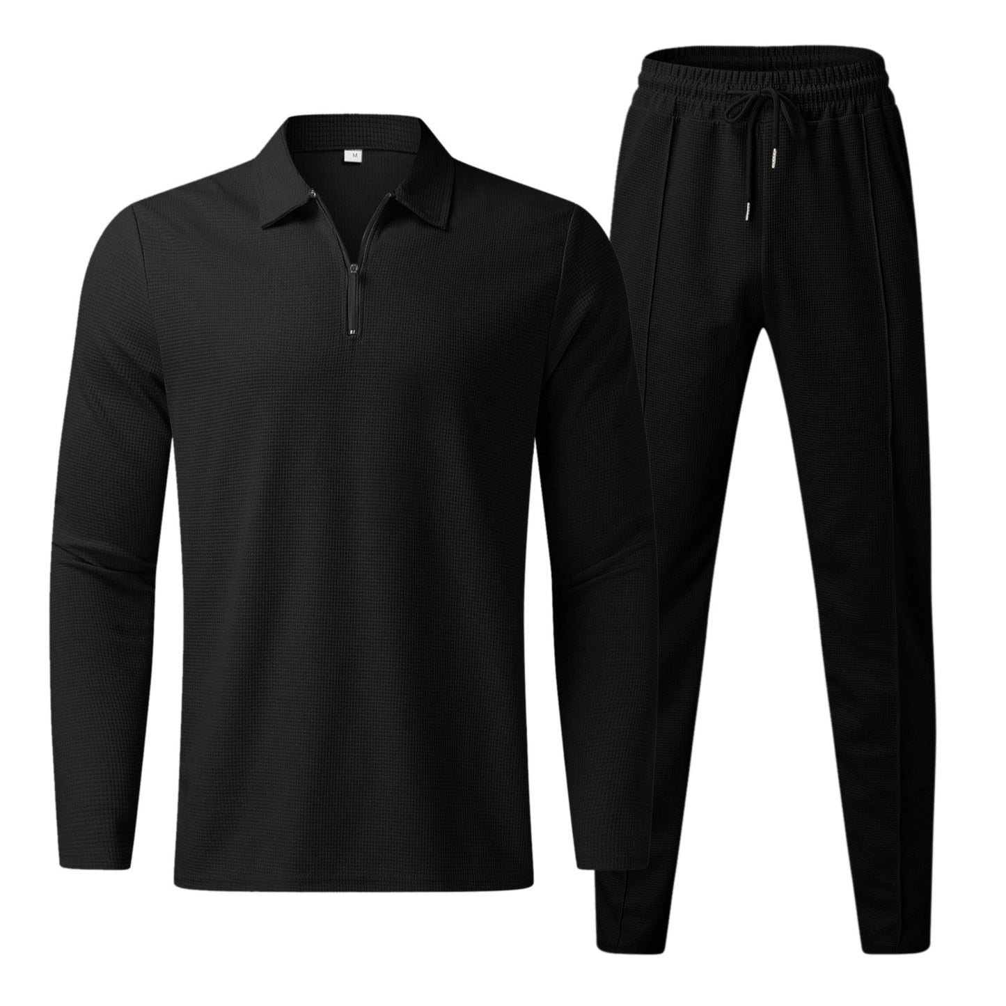 Garrett | Men's Long Sleeve Polo Tracksuit Set - Image 2