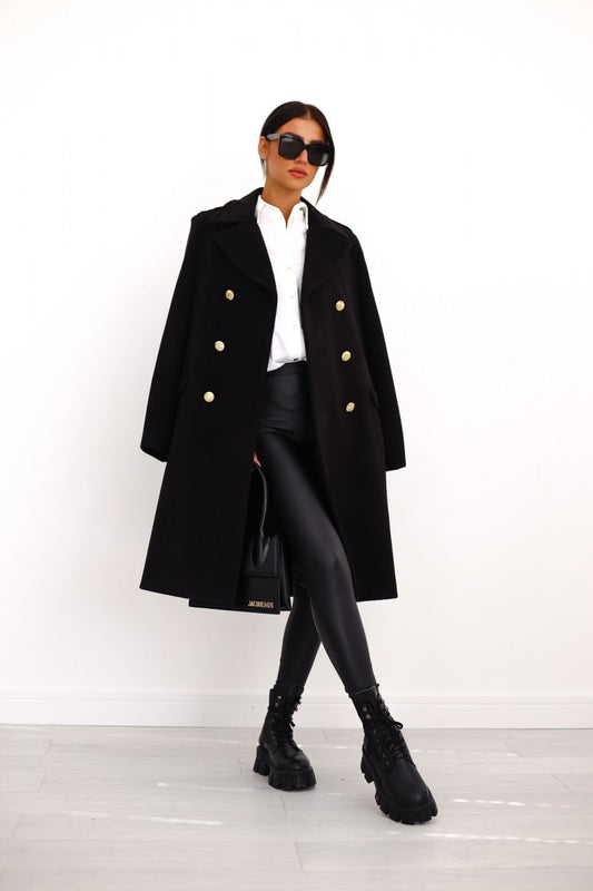 Lucille | Women's Double-Breasted A-Line Coat - Image 1