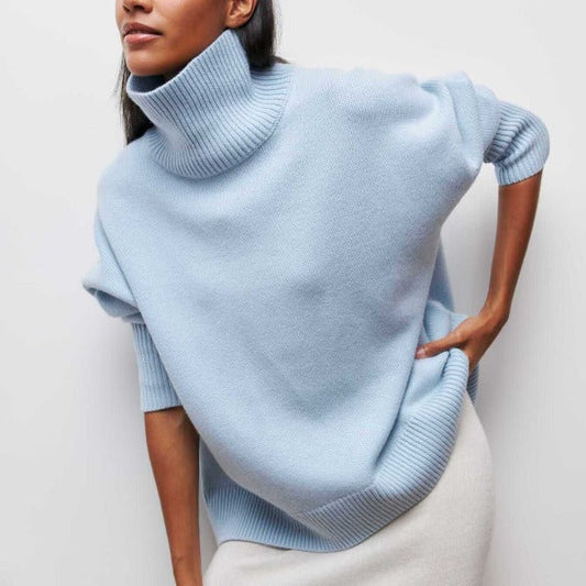 Stephanie | Women's Oversized Turtleneck Sweater - Image 1