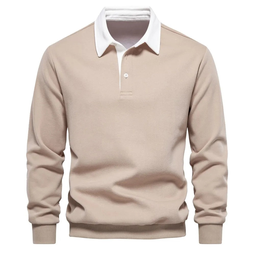 Earl | Men's Long Sleeve Rugby Shirt Style Sweater - Image 2