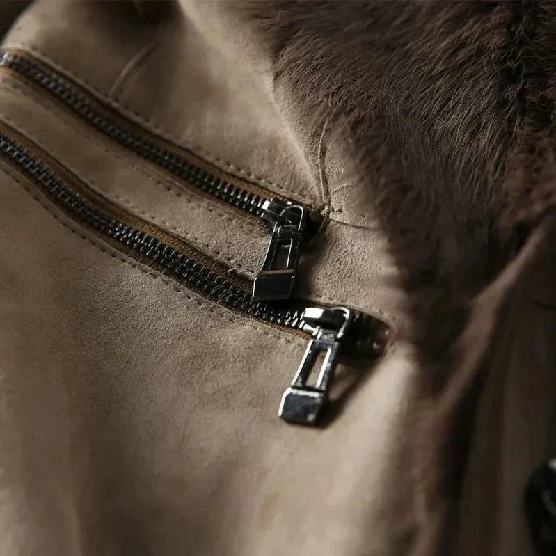 Shelby | Women's Fur Collar Zip Up Jacket - Image 6
