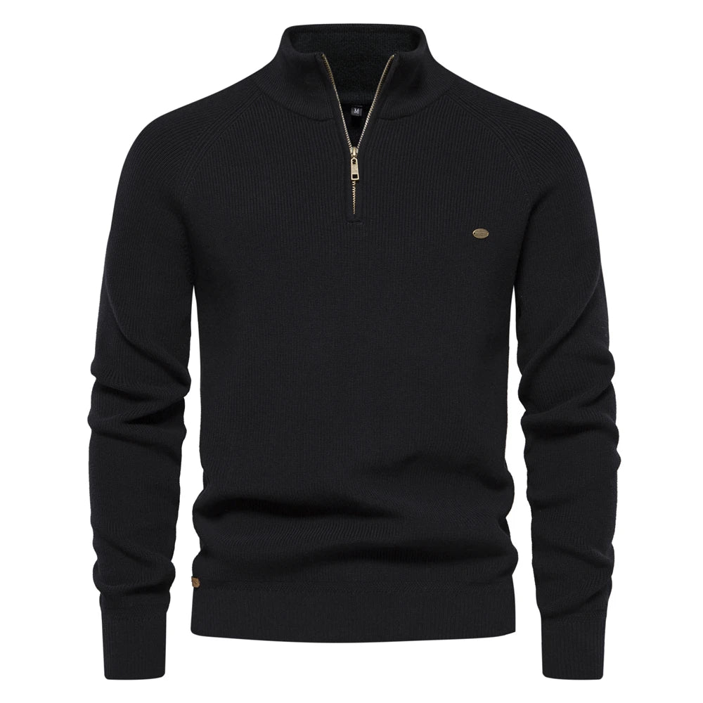 Reggie | Men's Quarter-Zip Slim Fit Sweater - Image 4
