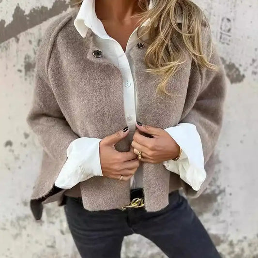 Melissa | Women's Cropped Open-Front Sweater Jacket - Image 1