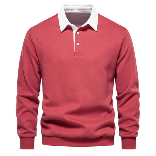 Earl | Men's Long Sleeve Rugby Shirt Style Sweater - Image 1