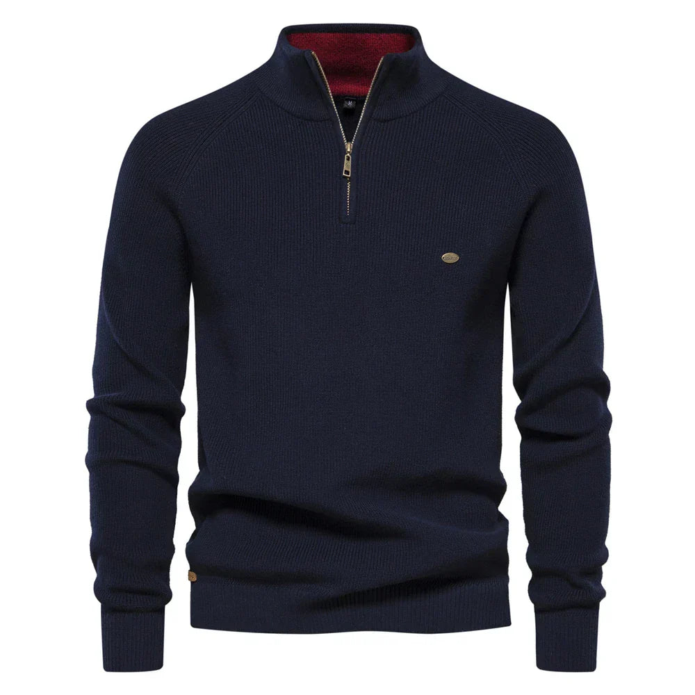 Reggie | Men's Quarter-Zip Slim Fit Sweater - Image 1
