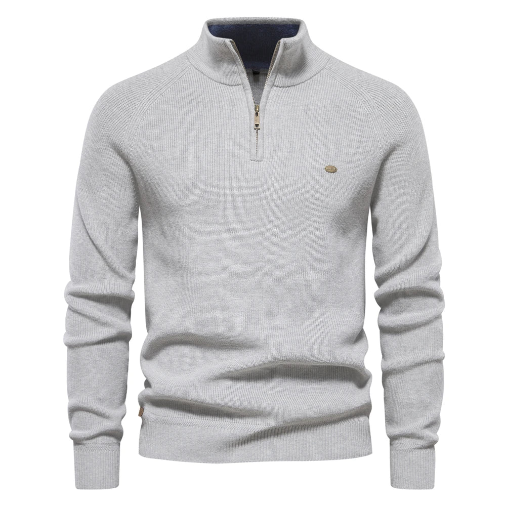Reggie | Men's Quarter-Zip Slim Fit Sweater - Image 6