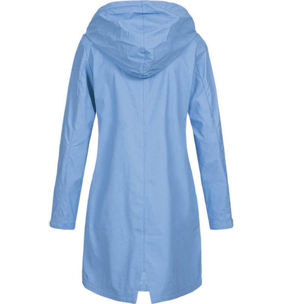 Zara | Women's Hooded Long Coat - Image 4